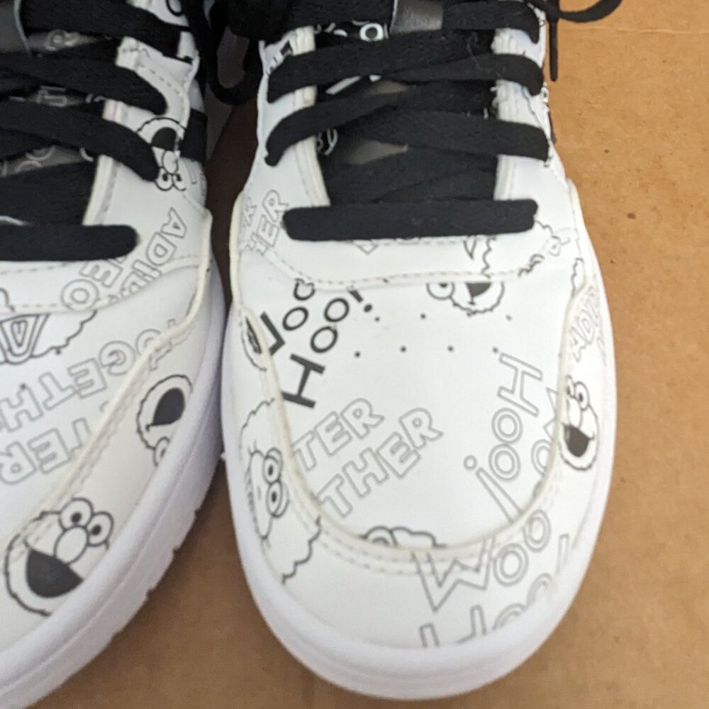 RARE Adidas Hoops 3.0 Mid W Neo Sesame Street Big Kid Womens 6.5 White . - Picture 7 of 14